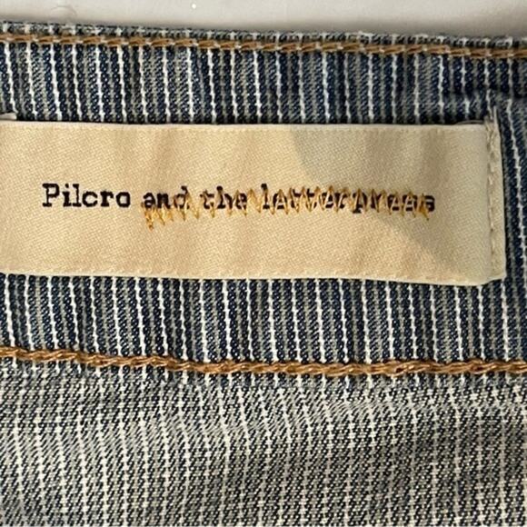 Anthropologie Pilcro & The Letterpress Distressed Boho Y2K 90s Jean Skirt Size M - Picture 7 of 10